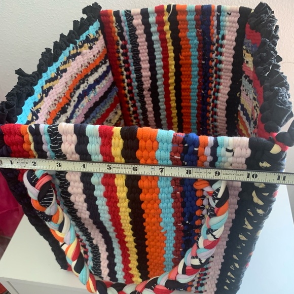 Beautiful Boho Large Rag Rug Storage Basket/Tote - Picture 7 of 10